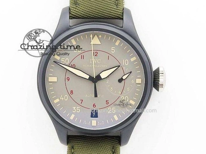 MIROTIME 0313 Big Pilot Real PR 48mm IW501902 Real Ceramic ZF 1:1 Best Edition On Green Nylon Strap A51111 V Durable 7249